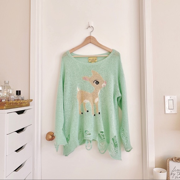 Wildfox Sweaters - Wild fox baby green sweater